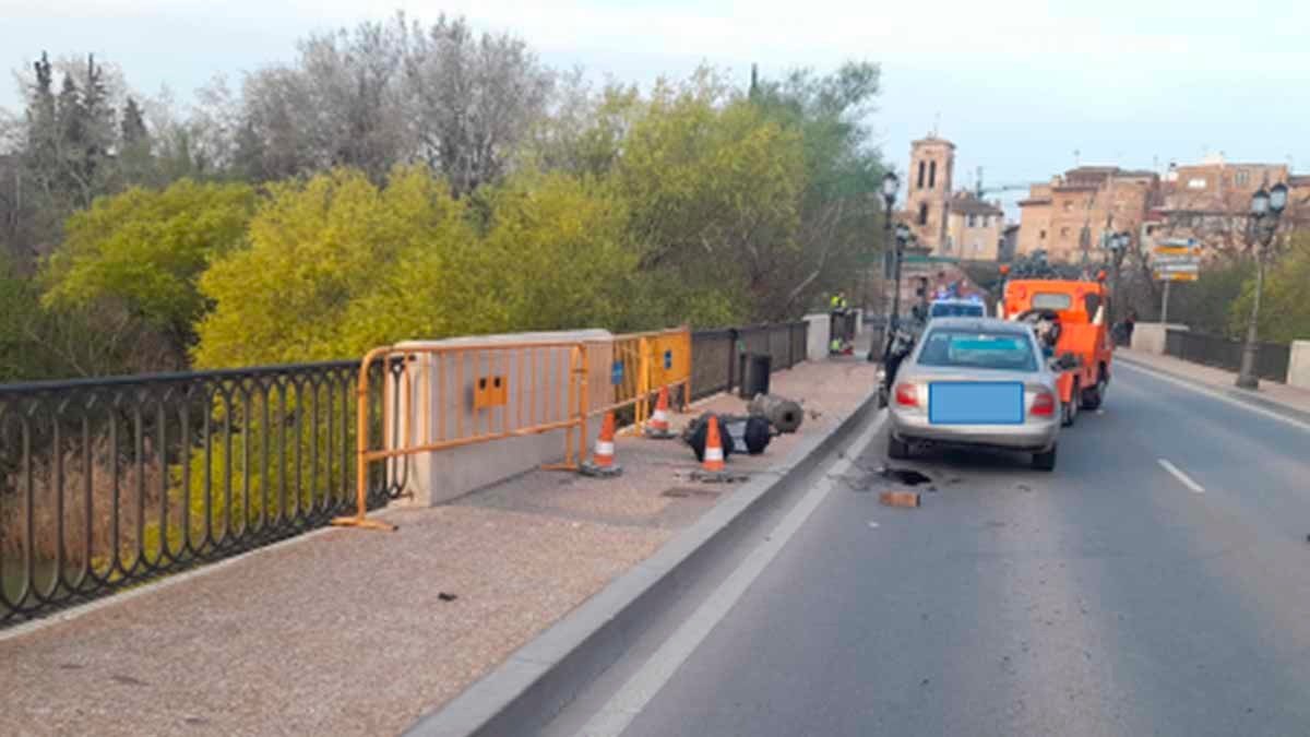 accidente en el puente del Ebro de Tudela